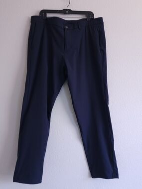 Lululemon Men's ABC Commission Classic Fit Trouser Pants Navy Blue Size 40
